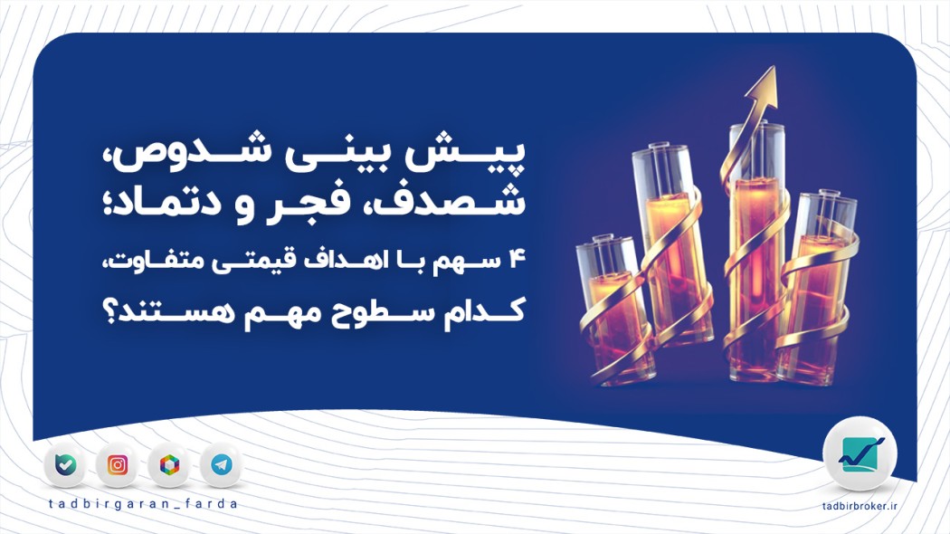 پیش بینی شدوص، شصدف، فجر و دتماد؛ ۴ سهم با اهداف قیمتی متفاوت، کدام سطوح مهم هستند؟